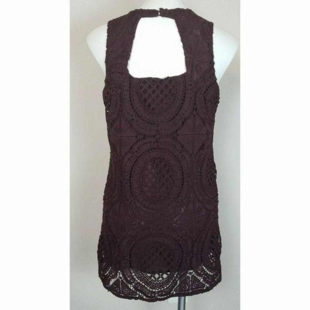 Purple Aeropostale Crochet Dress Back Cutout M Boho